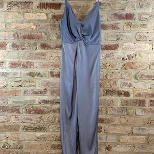 DO+BE silky blue jumpsuit medium